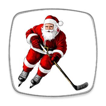 Weihnachten Eishockeyspieler - Square fridge magnet - white - Front