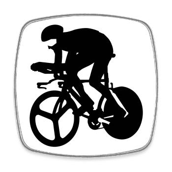 Racer - Square fridge magnet - white - Front