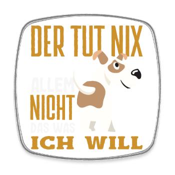 Lustiges Jack Russell Besitzer Geschenk - Viereckiger Kühlschrankmagnet - Weiß - Vorne