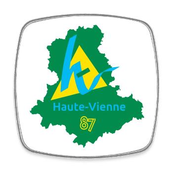 Haute-vienne 87 - Magnet carré - blanc - Devant