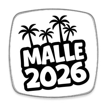 Malle 2026 - Square fridge magnet - white - Front