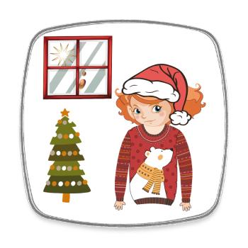 Winter magic - Square fridge magnet - white - Front