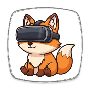 Süßes Eichhörnchen Gamer Cartoon Zocker - Viereckiger Kühlschrankmagnet - Weiß - Vorne