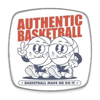 Basketball - Square fridge magnet - white - Front