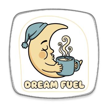 Mondtraum Kaffeezauber - Viereckiger Kühlschrankmagnet - Weiß - Vorne