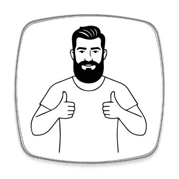 Dad gives the go-ahead - Square fridge magnet - white - Front