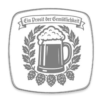 Ein Prosit der Gemütlichkeit - Magnet carré - blanc - Devant