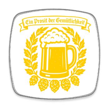 Ein Prosit der Gemütlichkeit - Square fridge magnet - white - Front