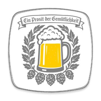 Ein Prosit der Gemütlichkeit - Square fridge magnet - white - Front