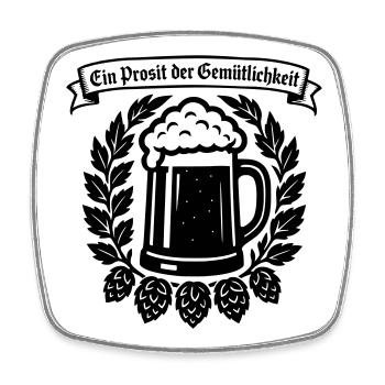 Ein Prosit der Gemütlichkeit - Viereckiger Kühlschrankmagnet - Weiß - Vorne