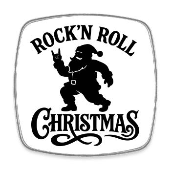 Christmas time Xmas weihnachten rock'n roll Santa  - Viereckiger Kühlschrankmagnet - Weiß - Vorne