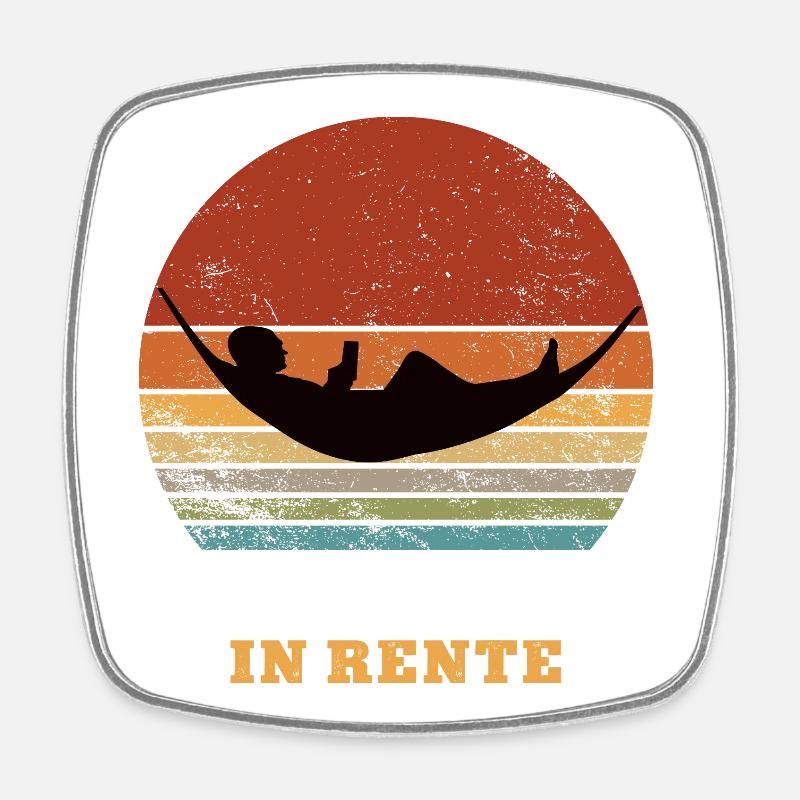 Plumber Pension Retirement Retiree Pensioner - Square fridge magnet - white