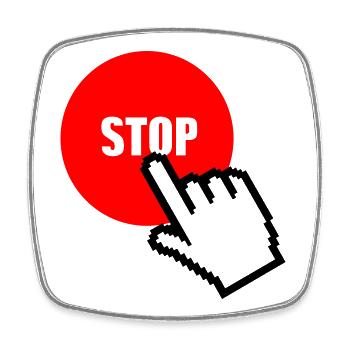 Stop - Viereckiger Kühlschrankmagnet - Weiß - Vorne