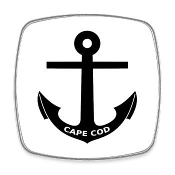 Cape Cod - Massachusetts - United States - USA - Square fridge magnet - white - Front