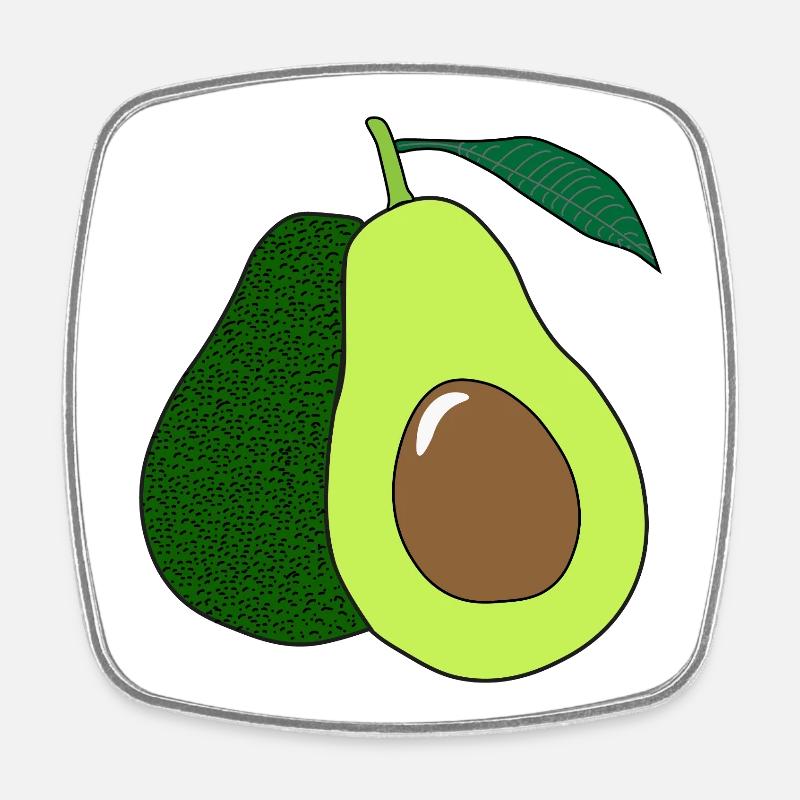 Avocado_Print - Magnet carré - blanc