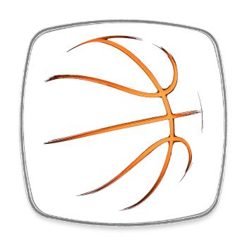 Basketball Basketball Player Gift Idea Baller Bball - Square fridge magnet - white - Front