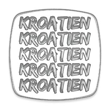 Kroatien - Viereckiger Kühlschrankmagnet - Weiß - Vorne