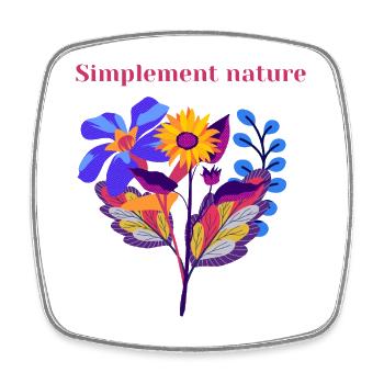 Nature Simplement - Magnet carré - blanc - Devant