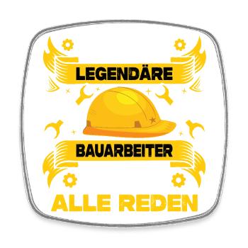 Bauleiter Geschenke Bauarbeiter Strassenbau - Viereckiger Kühlschrankmagnet - Weiß - Vorne