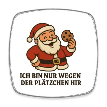 Santa Cookie Saying - Square fridge magnet - white - Front