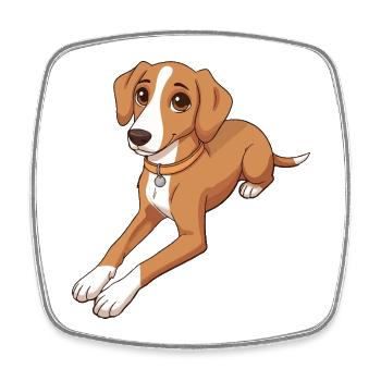 Podenco Dog Dog Breed Dog Owner Pet - Square fridge magnet - white - Front
