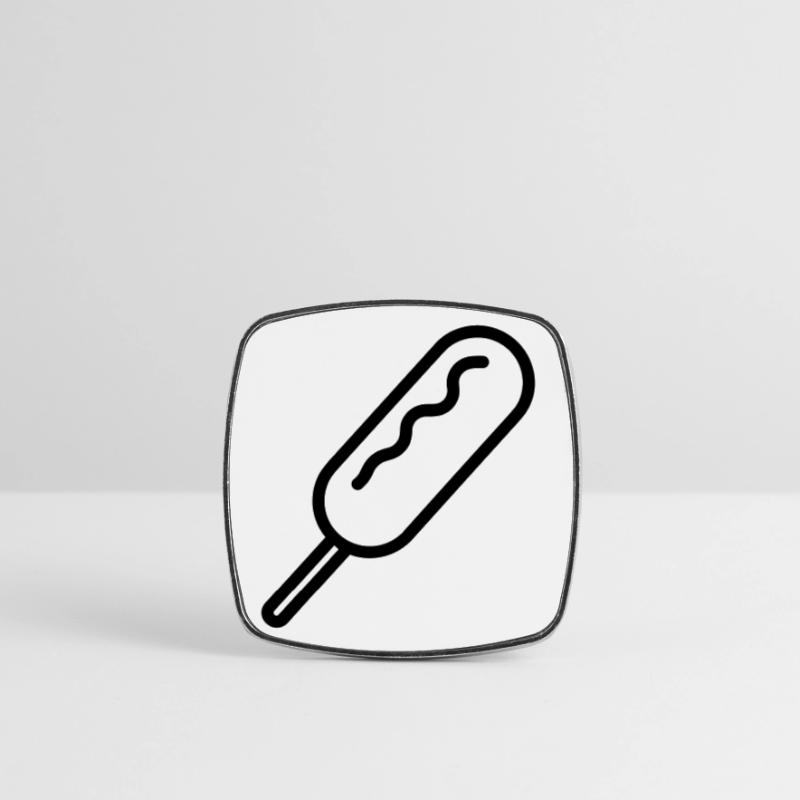 Corn Dog Viereckiger Kühlschrankmagnet