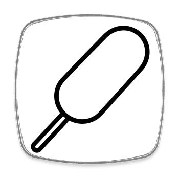 corn dog - Square fridge magnet - white - Front