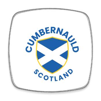 Cumbernauld Scotland Shield - Square fridge magnet - white - Front