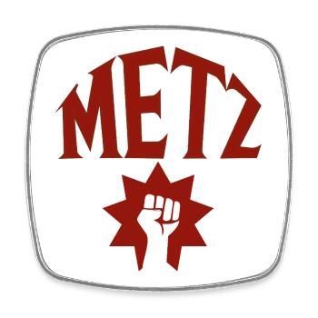 Metz - Viereckiger Kühlschrankmagnet - Weiß - Vorne