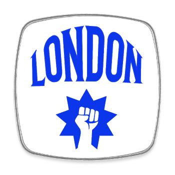 London - Viereckiger Kühlschrankmagnet - Weiß - Vorne