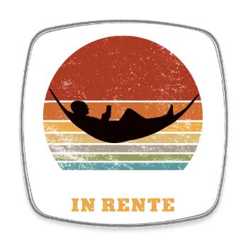 Hearing Aid Acoustician Pension Retirement Retiree Pensioner - Square fridge magnet - white - Front