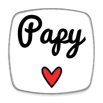 GRANDPA. DAD. FATHER'S DAY. HAPPY FATHER'S DAY - Square fridge magnet - white - Front