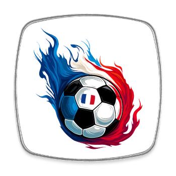 France France Football - Soccer - Square fridge magnet - white - Front