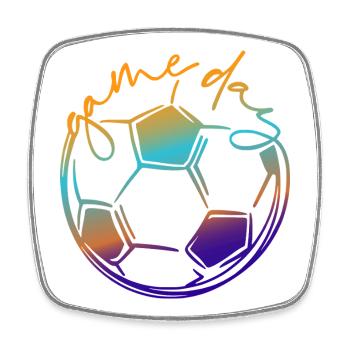Game Day | Soccer Player - Square fridge magnet - white - Front