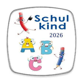  ABC  Schuldkind 2026 - Viereckiger Kühlschrankmagnet - Weiß - Vorne