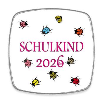 proud schoolchild - Square fridge magnet - white - Front