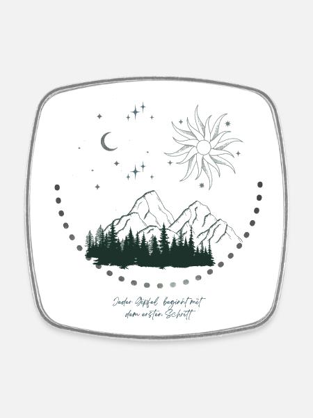 Top - Square fridge magnet - white