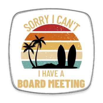 Surfer-Surfer-Dad-lustiges Surfbrett-Treffen - Viereckiger Kühlschrankmagnet - Weiß - Vorne