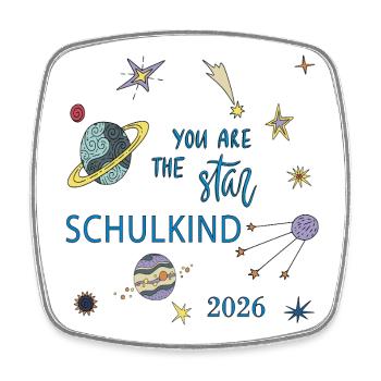 Schoolchild 2026 - Square fridge magnet - white - Front