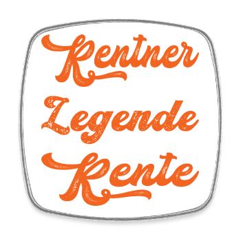 Orange Retro Typography 2028 Pensioner 2026 - Square fridge magnet - white - Front