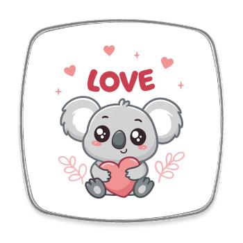 Koala Heart Love Sweet - Square fridge magnet - white - Front