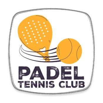 I can't I have padel - Square fridge magnet - white - Front