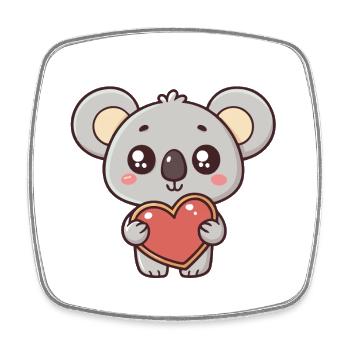 Koala-Liebling - Viereckiger Kühlschrankmagnet - Weiß - Vorne