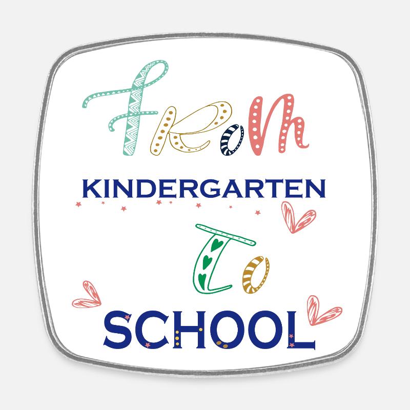 Kindergarten  - Viereckiger Kühlschrankmagnet - Weiß