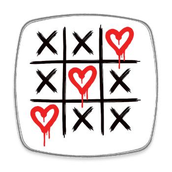 Graffiti Hearts – Dripping Love Street Art - Square fridge magnet - white - Front