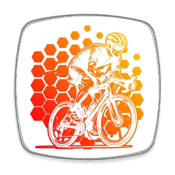 Road Bike Love Clear Look for Road Bike - Magnet carré - blanc - Devant