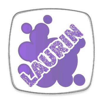 Laurin as a given name - Square fridge magnet - white - Front