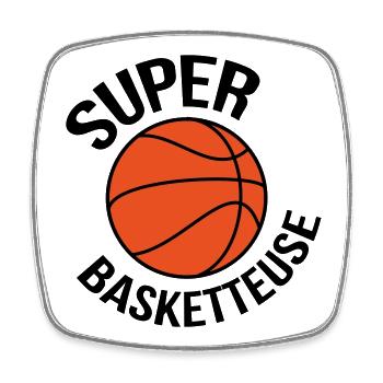 Super Basketball Player - Square fridge magnet - white - Front