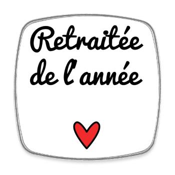 RETIRED. RETIREMENT. RETIRED. RETIREMENT - Square fridge magnet - white - Front