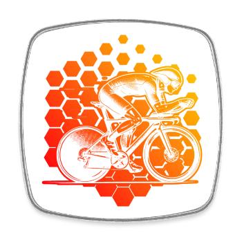 Road Bike Power Road Bike Design - Square fridge magnet - white - Front